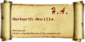 Herberth Ancilla névjegykártya